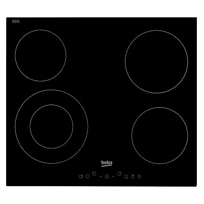 Beko HIC64402T Ceramic Hob, Black Beko HIC64402T Ceramic Hob, Black